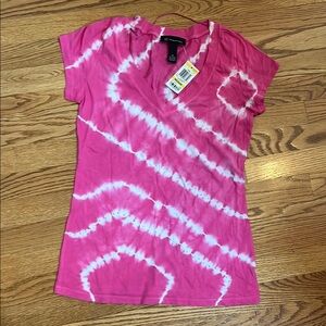 INC International Concepts Pink Fitted Short Sleeve T-Shirt